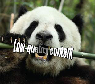 google panda low quality content